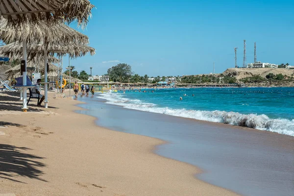 Sandy Beach Naama Bay Sharm Sheik November 2018 — Stock Photo, Image