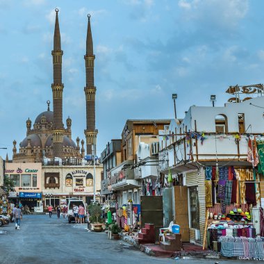 Old marketpace in front of the Al Sahaba Mosque, Sharm El Sheikh, Egypt, october 30, 2018