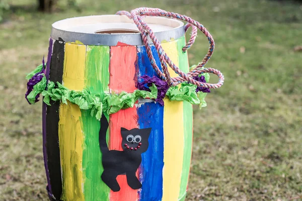 Hit the cat out of the barrel, an old danish tradition on Lenten Sunday — Stock Photo, Image