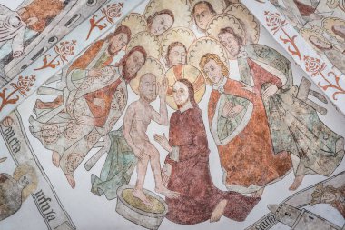 Ayakların Yıkanması, ortaçağfresk