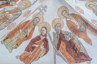 Kendi sembolleri ile dört havariler Fresco, Philip, Yakup el