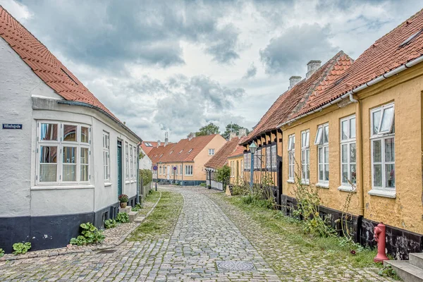 Picturesque Streetwiev Old Alleyway Ebeltoft Denmark September 2019 — Stock Fotó