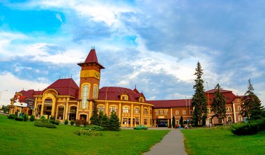 Uzhhorod, Ukrayna - 18 Eylül, 2016:Railway İstasyonu Uzhhorod