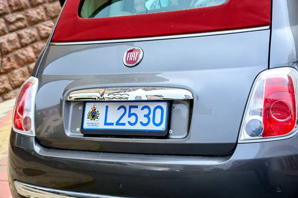 Uzhgorod Ukraine Septembre 2016 Fiat 500 Cabrio Dans Vieille Ville — Photo