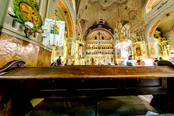 Uzhgorod Ucrânia Setembro 2016 Interior Templo Uma Catedral Krestovozdvizhensky — Fotografia de Stock