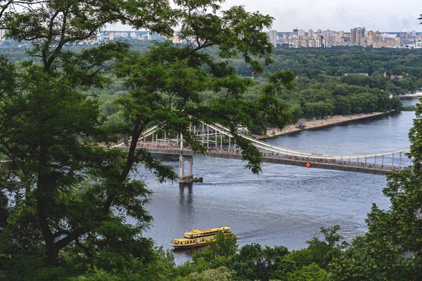 Україна Вид Дніпро Від Володимир Парку Києві — стокове фото