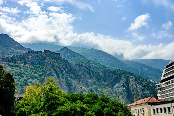 Ancient Fortress Ivan Mountains City Kotor Montenegro — Stock Photo, Image