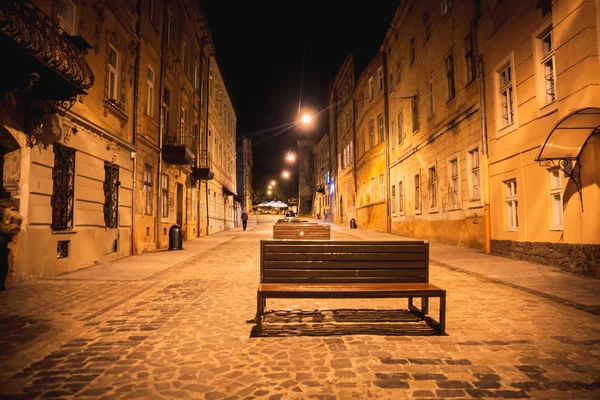 Gece Eski Şehrin Sokak Tezgahları — Stok fotoğraf