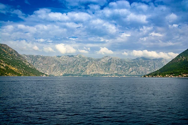 Bahía Boko Kotorska Vista Desde Mar — Foto de Stock