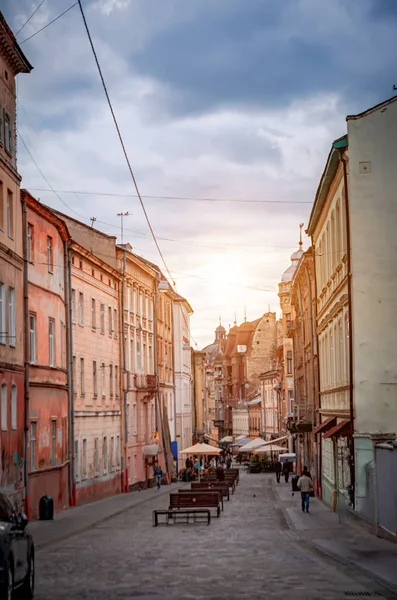 Ulicy Samym Sercu Lwowa — Zdjęcie stockowe