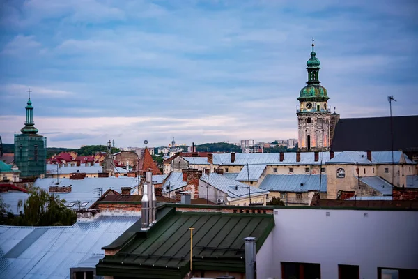 Toren Latijn Cathedral Lviv Kathedraal Werd Gebouwd Jaren 1360 1479 — Stockfoto