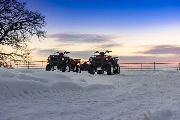 Atv Winter Sneeuw — Stockfoto