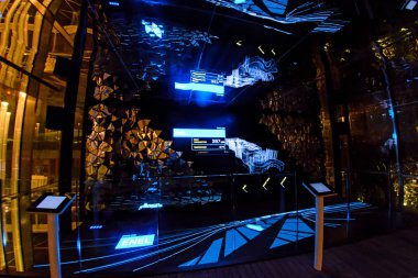 Milan, İtalya - 20 Ekim 2015: bilgisayar tarafından kontrol yeni aydınlatma tekniği.