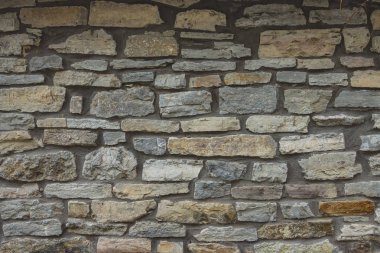Taş duvar, gri taşlarla doğal doku