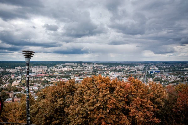 从高城堡山脉高度的利沃夫 — 图库照片