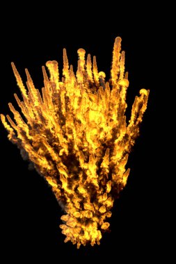 Patlamanın dokusu. Yangın duman ı ve alev