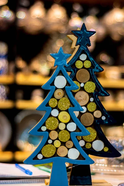 Decorative Christmas tree made of wood.