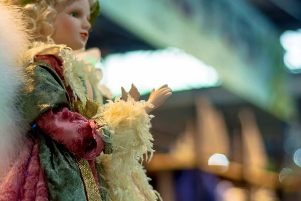 Anjo Brinquedo Topo Árvore Natal — Fotografia de Stock