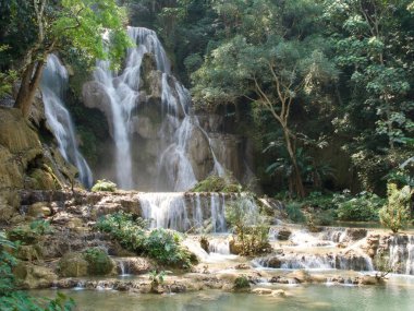 Kuang Si Waterfall in Luang Prabang, Laos clipart