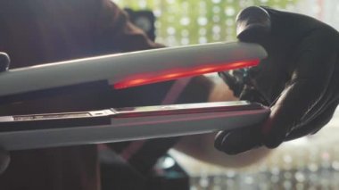 Keratin kurtarma ve protein tedavi profesyonel kızılötesi demir konsepti ile