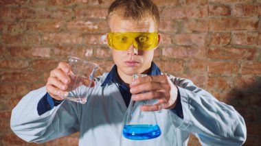 Kimyasal Laboratuvar deney çılgın, çılgın bilim adamı