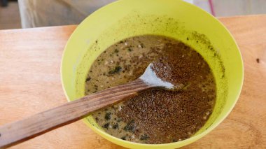 Malzemeler hamur plastik kase için Cook karışımları