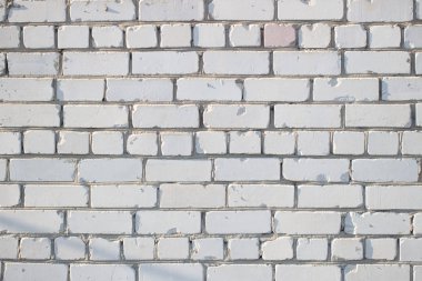 Eski beyaz tuğla duvar arka plan ve doku için