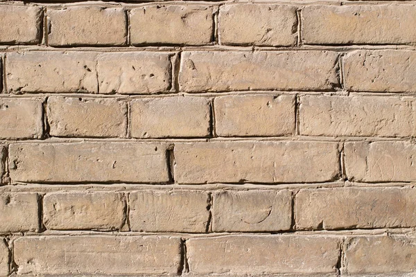 Yellow Old Brick Wall Background Daytime — Stock Photo, Image