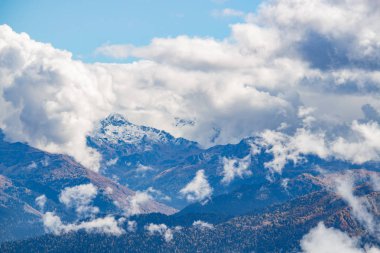 Dağ manzarası. Caucasus yaz gün görünümü orman