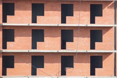 Arkaplan ve doku için kırmızı tuğla duvar