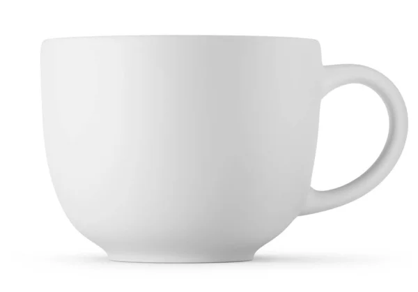 Büyük Beyaz Kupa Beyaz Arka Plan izole. 3d render.