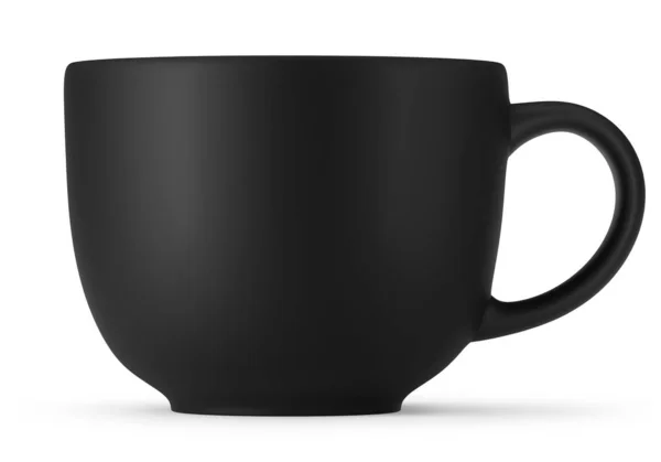 Büyük Siyah Kupa Beyaz Arka Plan izole. 3d render.