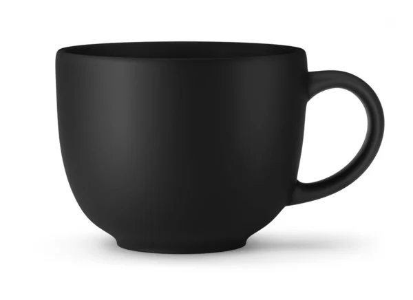 Büyük Siyah Kupa Beyaz Arka Plan izole. 3d render.