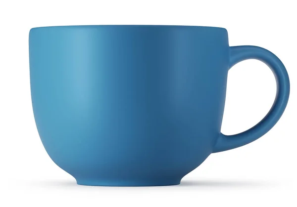 Большой Синий Кубок Изолированный Белом Фоне Рендеринг — стоковое фото