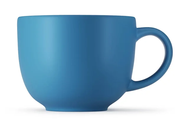 Büyük Mavi Kupa Beyaz Arka Plan izole. 3d render.