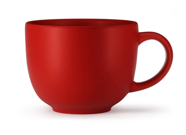 Büyük Kırmızı Kupa Beyaz Arka Plan izole. 3d render.