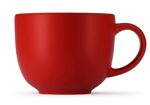 Büyük Kırmızı Kupa Beyaz Arka Plan izole. 3d render.