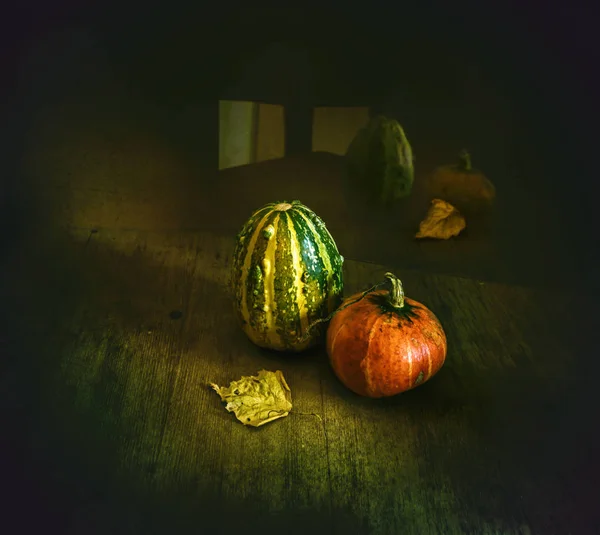 Still Life Pumpkin Vintage Food Halloween — Stock Photo, Image