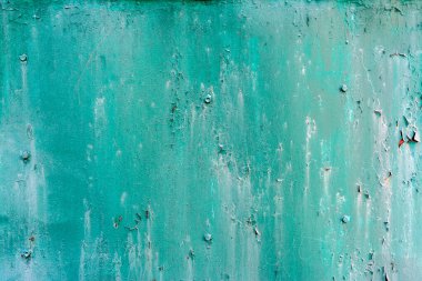 Uzun boyalı metal levha. Eski boyalar zamanla eskiyor. Grafiksel kaynaklar. Eski.