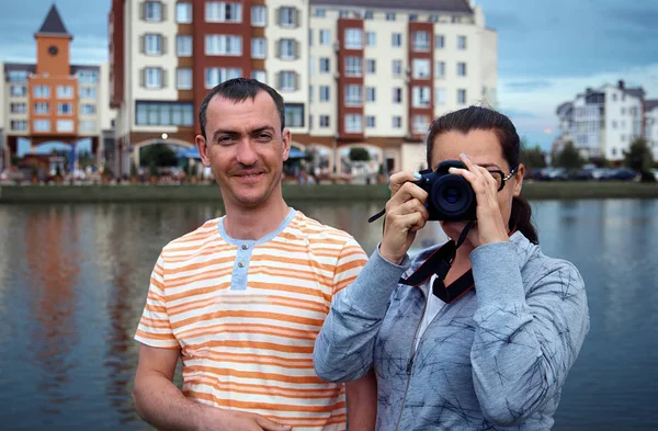 Krasnodar, Rusya - 7 Temmuz 2017: Turistler fotoğraf çekmek birkaç