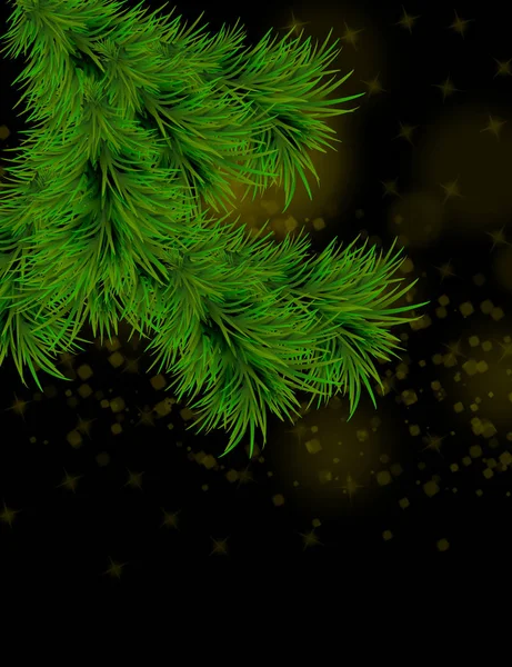 圣诞节和新年快乐的背景与火花和圣诞树 矢量插图 — 图库矢量图片