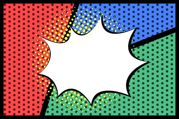 Pop Art Bolle Discorso Vuoto Sfondo Colorato Illustrazione Vettoriale Design — Vettoriale Stock