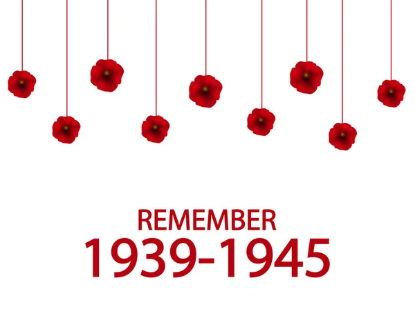 Day Remembrance Reconciliation Vector Illustration World War 1939 1945 Poster — Stock Vector