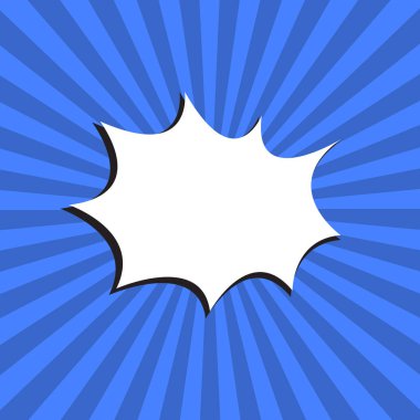 Pop art boş konuşma balonu yarı ton gölge ile. Vektör çizim, vintage tasarım, pop sanat tarzı.