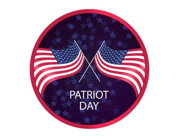 Nunca Esqueceremos Patriot Day Background Bandeira Americana Sobre Fundo Cintilante — Vetor de Stock
