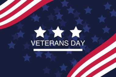 Gaziler günü. Tüm görev yapan onurlandıran. Vektör çizim yıldız ile.