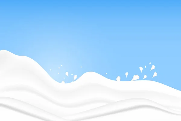 Melk Splash Vectorillustratie Lekkere Melk Ontwerpelement — Stockvector