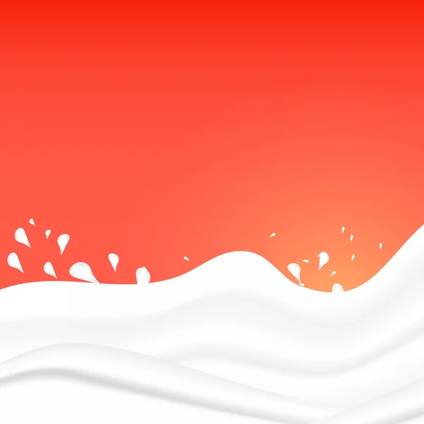 Melk Splash Vectorillustratie Lekkere Melk Ontwerpelement — Stockvector