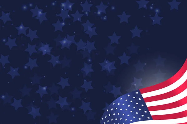 Vlajka Usa Šumivé Pozadí Hvězdami Vektorové Ilustrace — Stockový vektor
