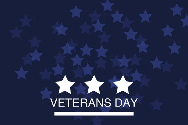День Ветеранів Вшанування Всіх Хто Служив Векторна Ілюстрація Зірками — стоковий вектор